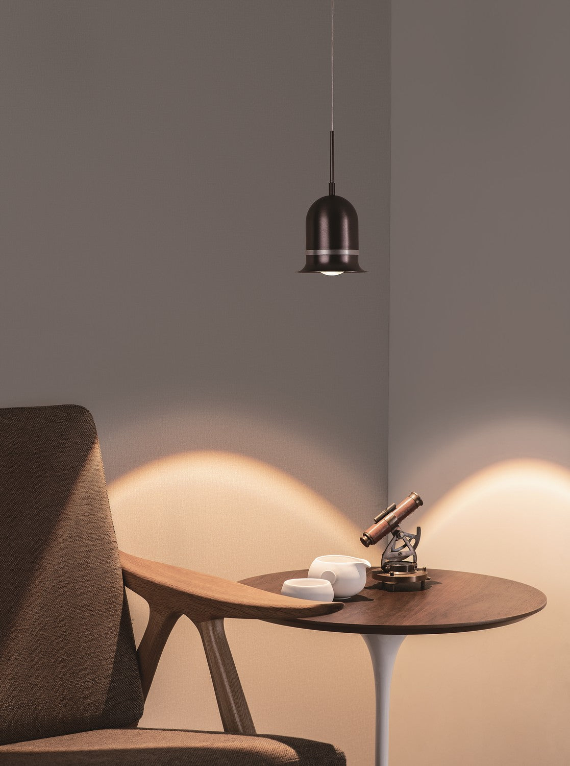 PageOne - PP020221-DT - LED Pendant - Echo - Deep Taupe