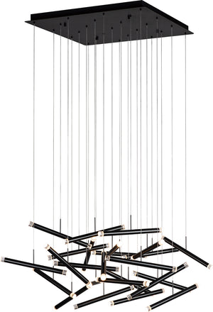 PageOne - PP020236-SDG - LED Chandelier - Seesaw - Satin Dark Gray