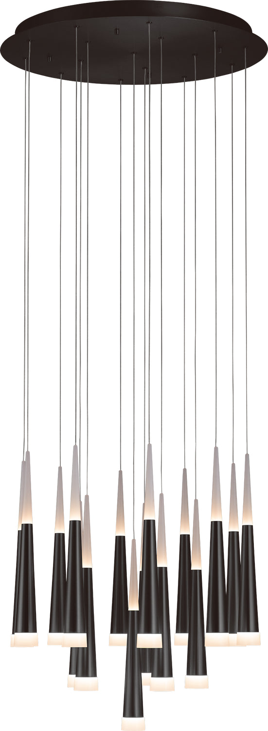 PageOne - PP120105-SDG - LED Chandelier - Meteor - Satin Dark Gray