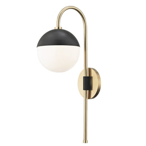 Mitzi - HL249101-AGB/BK - One Light Wall Sconce - Renee - Aged Brass/Black