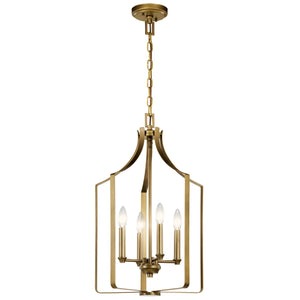 Kichler - 42496NBR - Four Light Mini Chandelier - Morrigan - Natural Brass