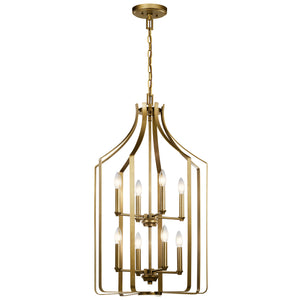 Kichler - 42498NBR - Eight Light Foyer Chandelier - Morrigan - Natural Brass