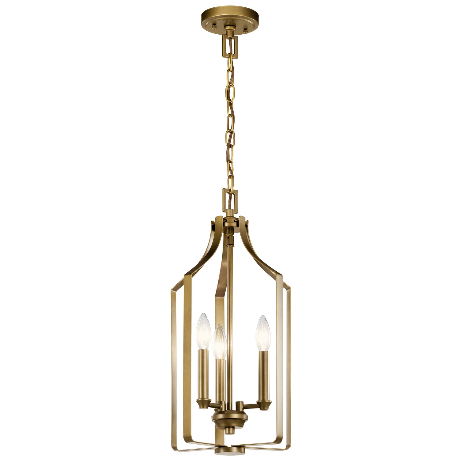 Kichler - 42499NBR - Three Light Pendant - Morrigan - Natural Brass