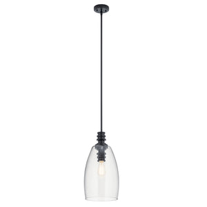 Kichler - 43090BK - One Light Pendant - Lakum - Black