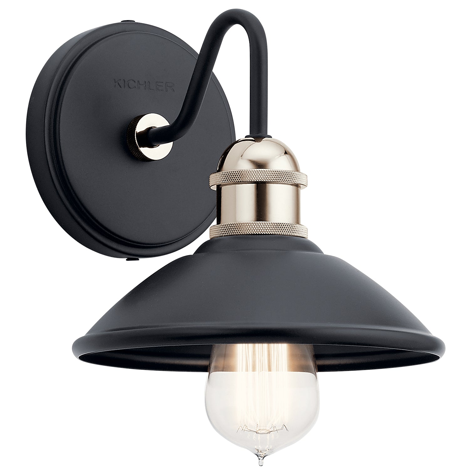 Kichler - 45943BK - One Light Wall Sconce - Clyde - Black