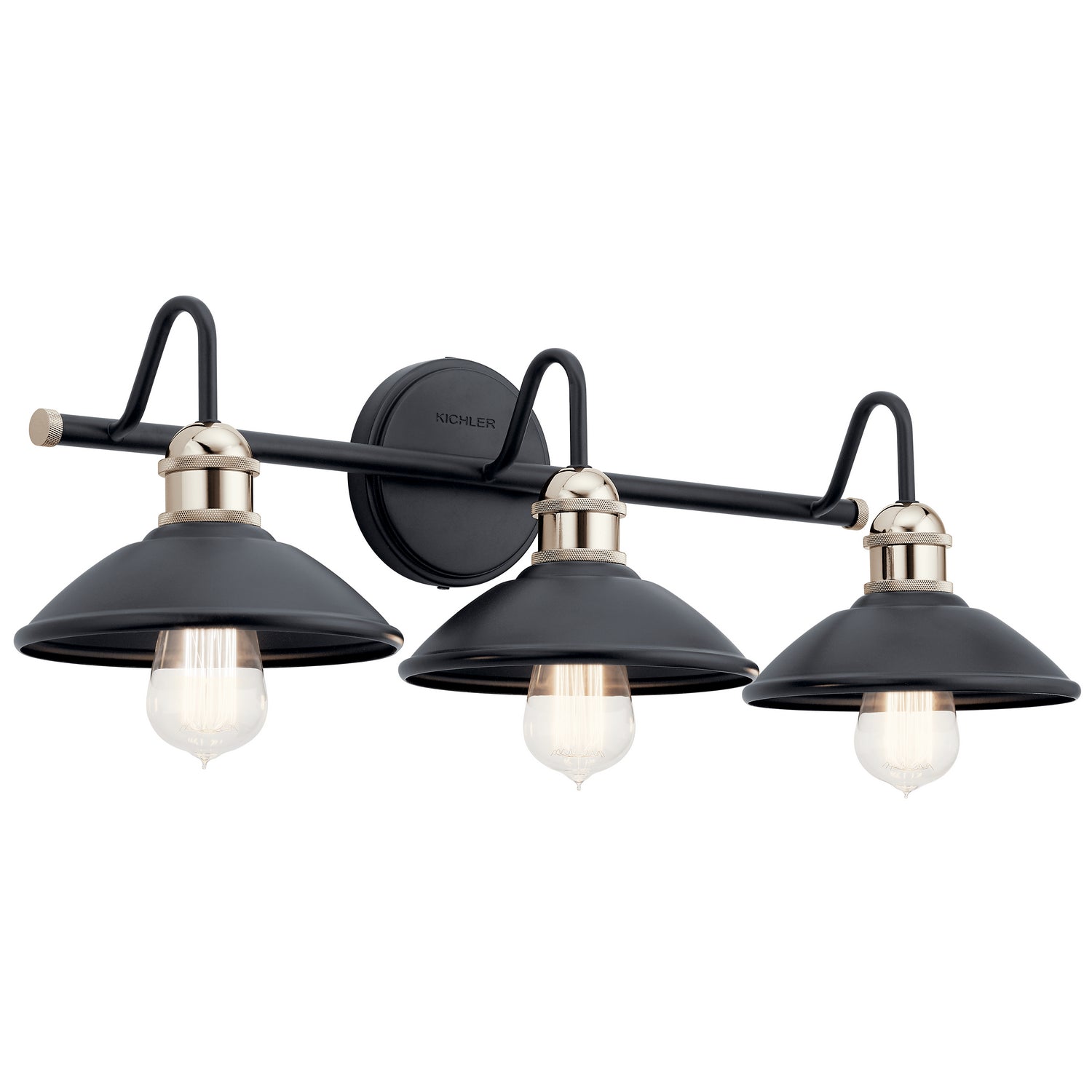 Kichler - 45945BK - Three Light Bath - Clyde - Black