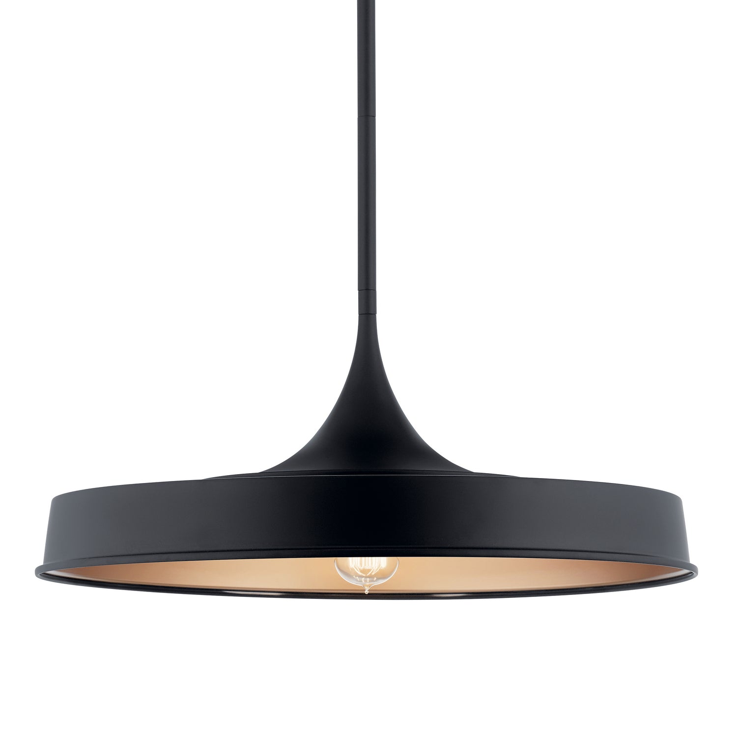 Kichler - 52096BK - One Light Pendant/Semi Flush - Elias - Black
