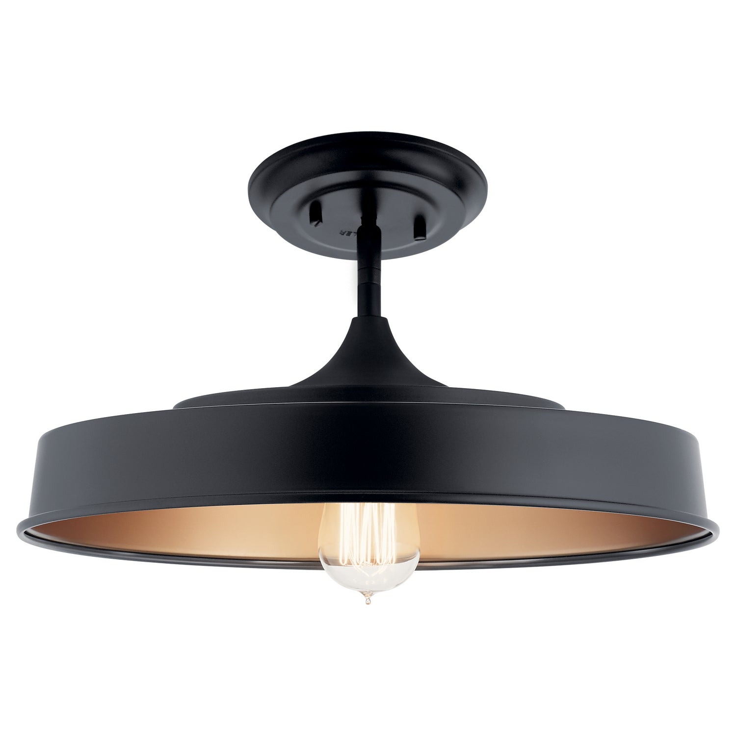 Kichler - 52098BK - One Light Semi Flush Mount - Elias - Black