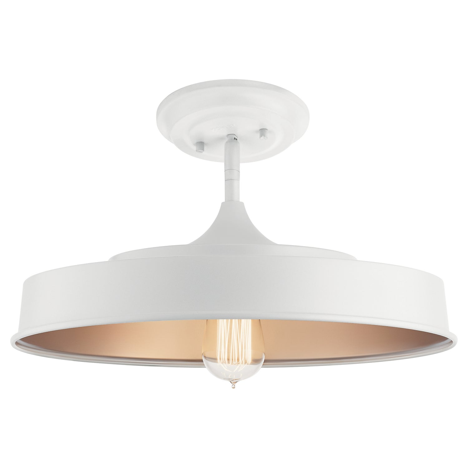 Kichler - 52098WH - One Light Semi Flush Mount - Elias - White