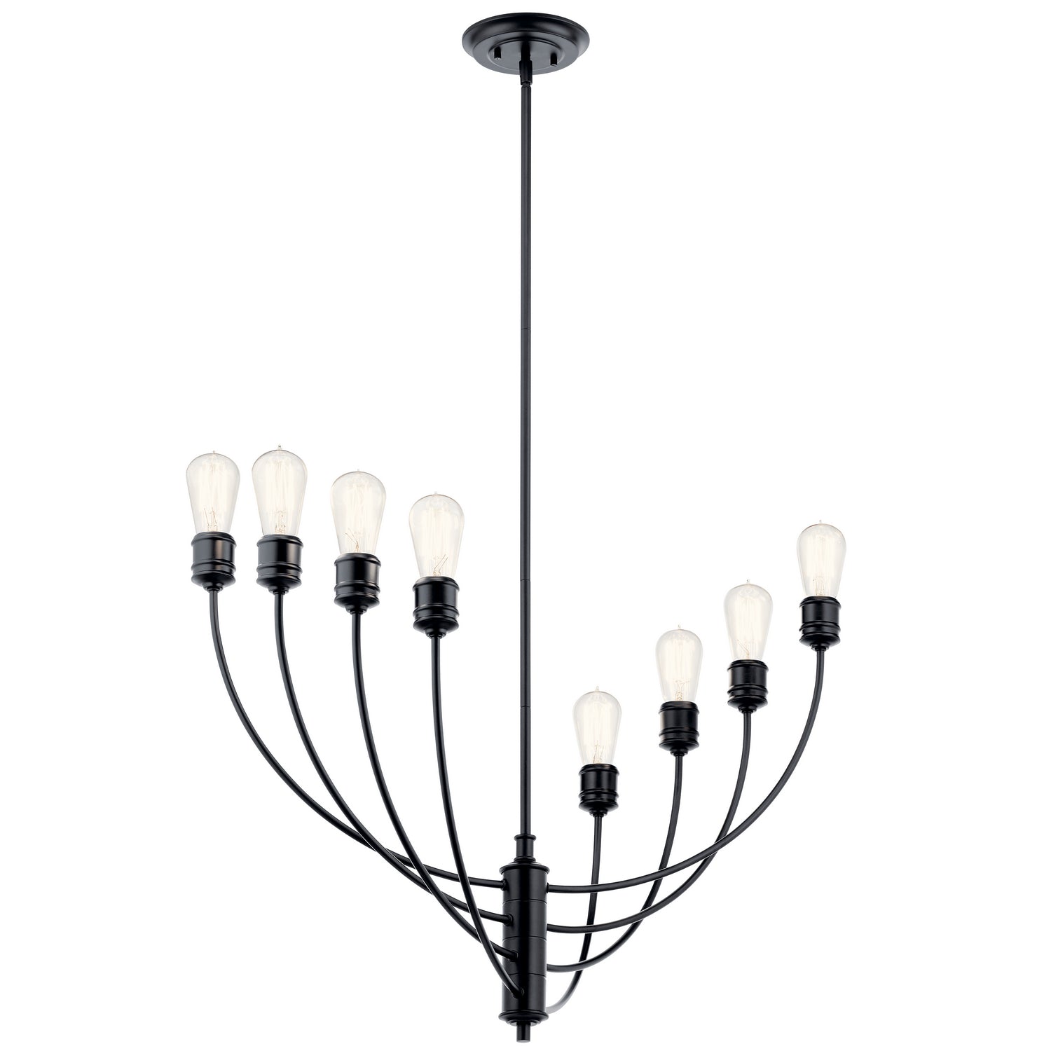 Kichler - 52255BK - Eight Light Chandelier - Hatton - Black