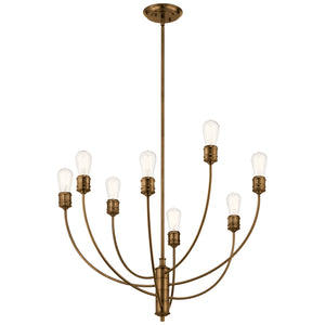 Kichler - 52255SB - Eight Light Chandelier - Hatton - Satin Bronze