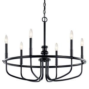 Kichler - 52304BK - Six Light Chandelier - Capitol Hill - Black