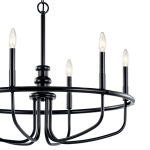 Kichler - 52304BK - Six Light Chandelier - Capitol Hill - Black