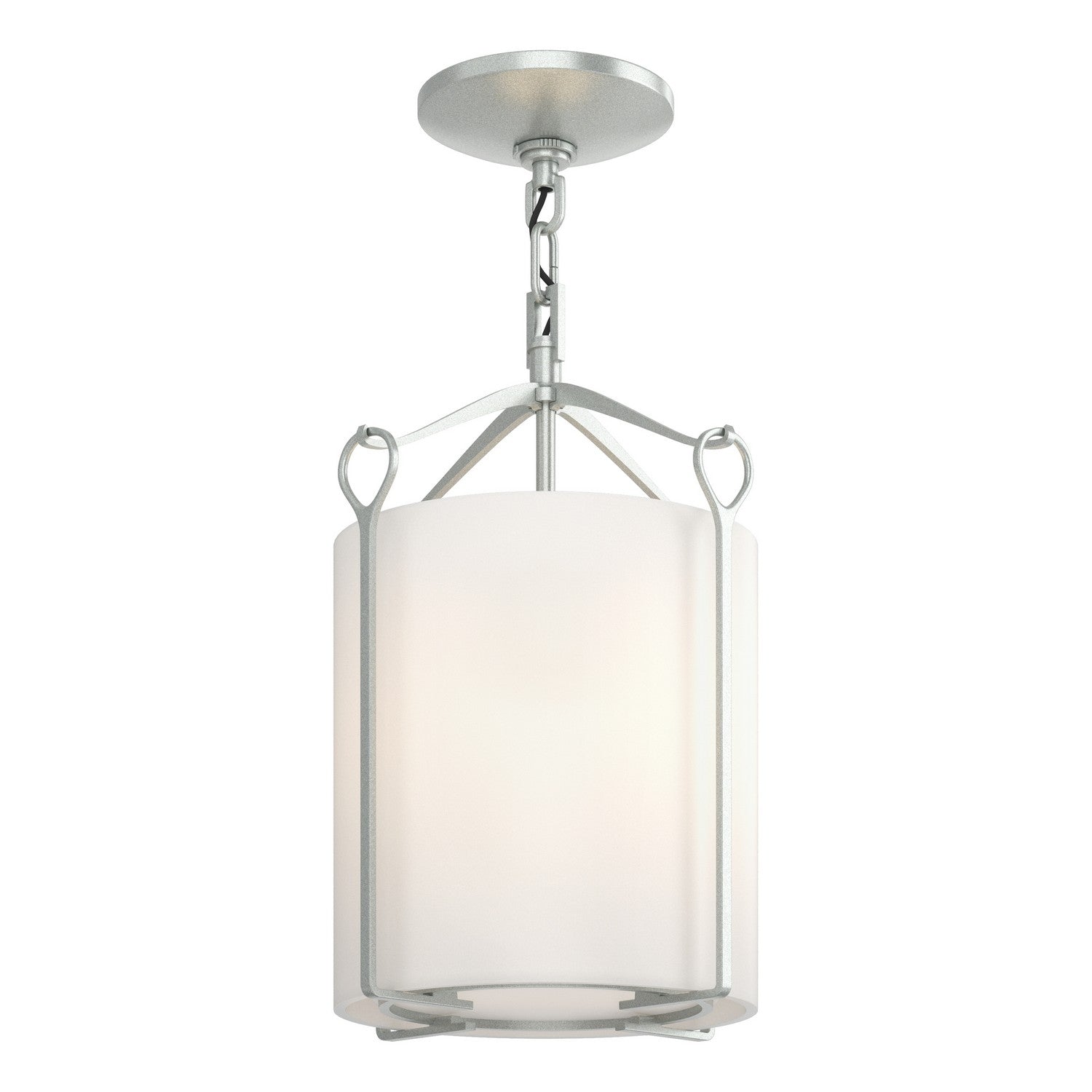 Hubbardton Forge - 121140-SKT-82-GG0137 - One Light Semi-Flush Mount - Bow - Vintage Platinum