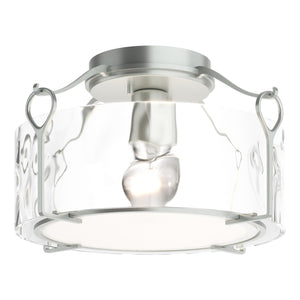Hubbardton Forge - 121142-SKT-82-LL0218 - One Light Semi-Flush Mount - Bow - Vintage Platinum