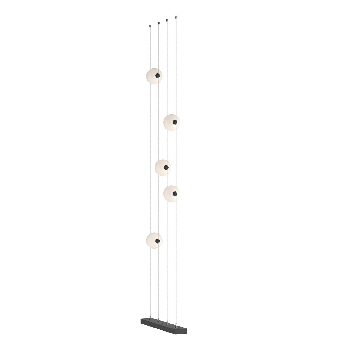 Hubbardton Forge - 289520-LED-STND-10-GG0668 - Abacus 5-Light Floor to Ceiling Plug-In LED Lamp - Abacus - Black