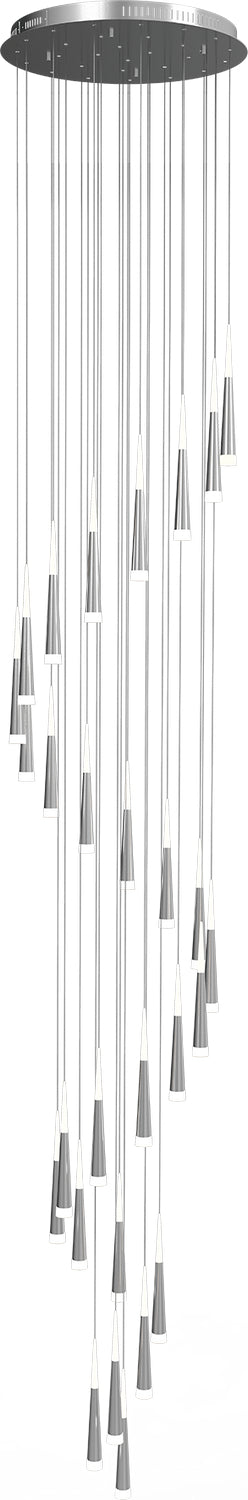 PageOne - PP121396-AL - LED Chandelier - Meteor - Brushed Aluminum