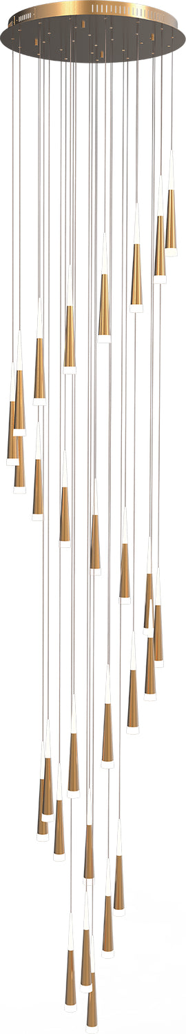 PageOne - PP121396-BG - LED Chandelier - Meteor - Brushed Gold