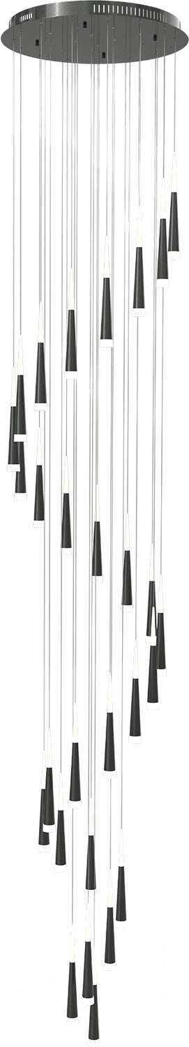 PageOne - PP121396-SDG - LED Chandelier - Meteor - Satin Dark Gray