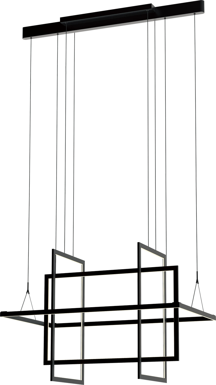 PageOne - PP121424-SDG - LED Chandelier - Geometry - Satin Dark Gray