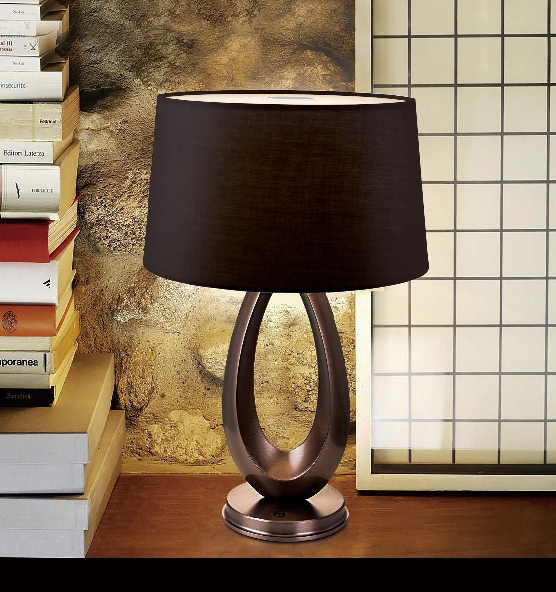 PageOne - PT140914-DT/BK - LED Table Lamp - Elisa - Deep Taupe