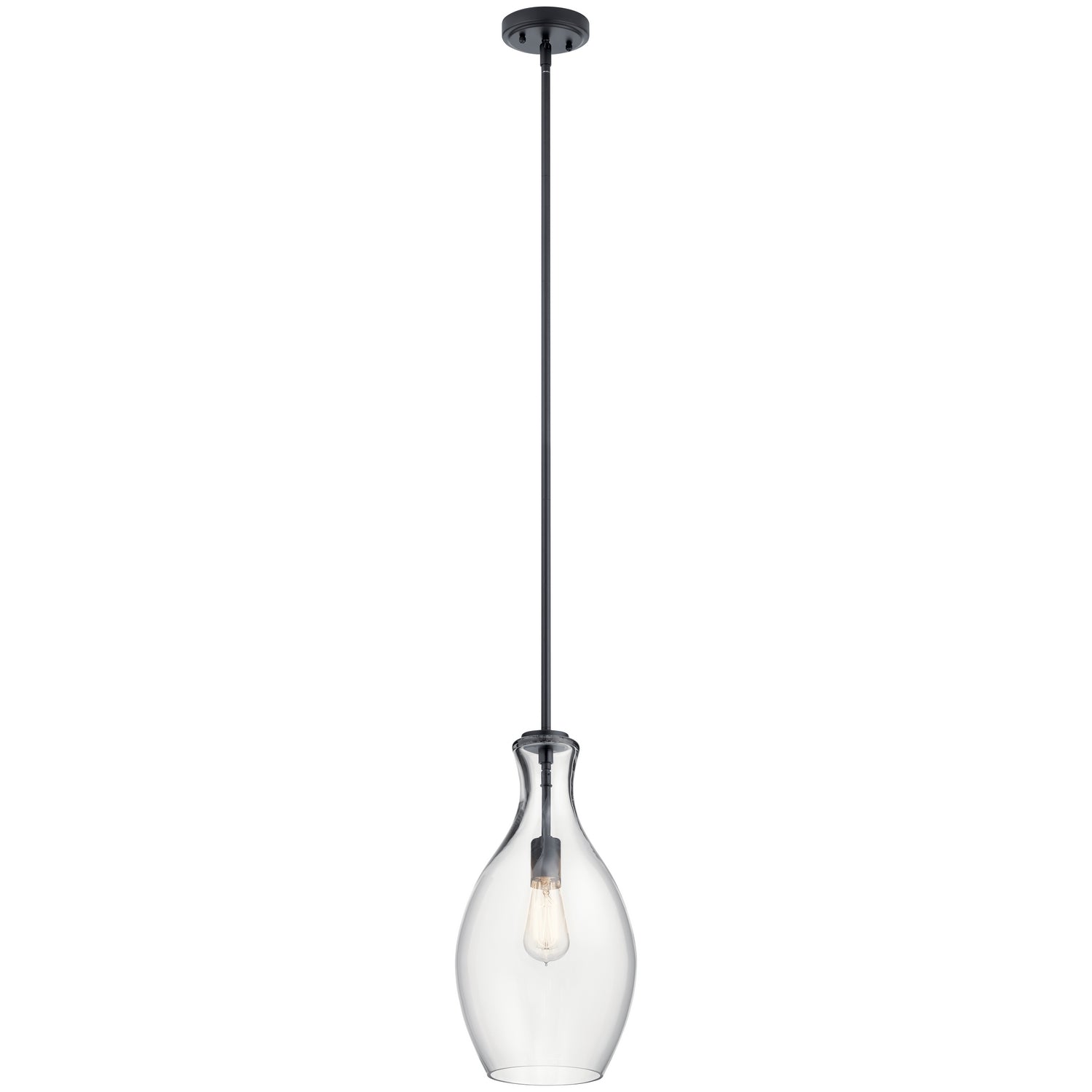 Kichler - 42047BK - One Light Mini Pendant - Everly - Black