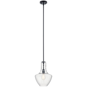 Kichler - 42141BK - One Light Pendant - Everly - Black