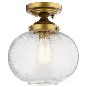 Kichler - 42296NBR - One Light Semi Flush Mount - Avery - Natural Brass