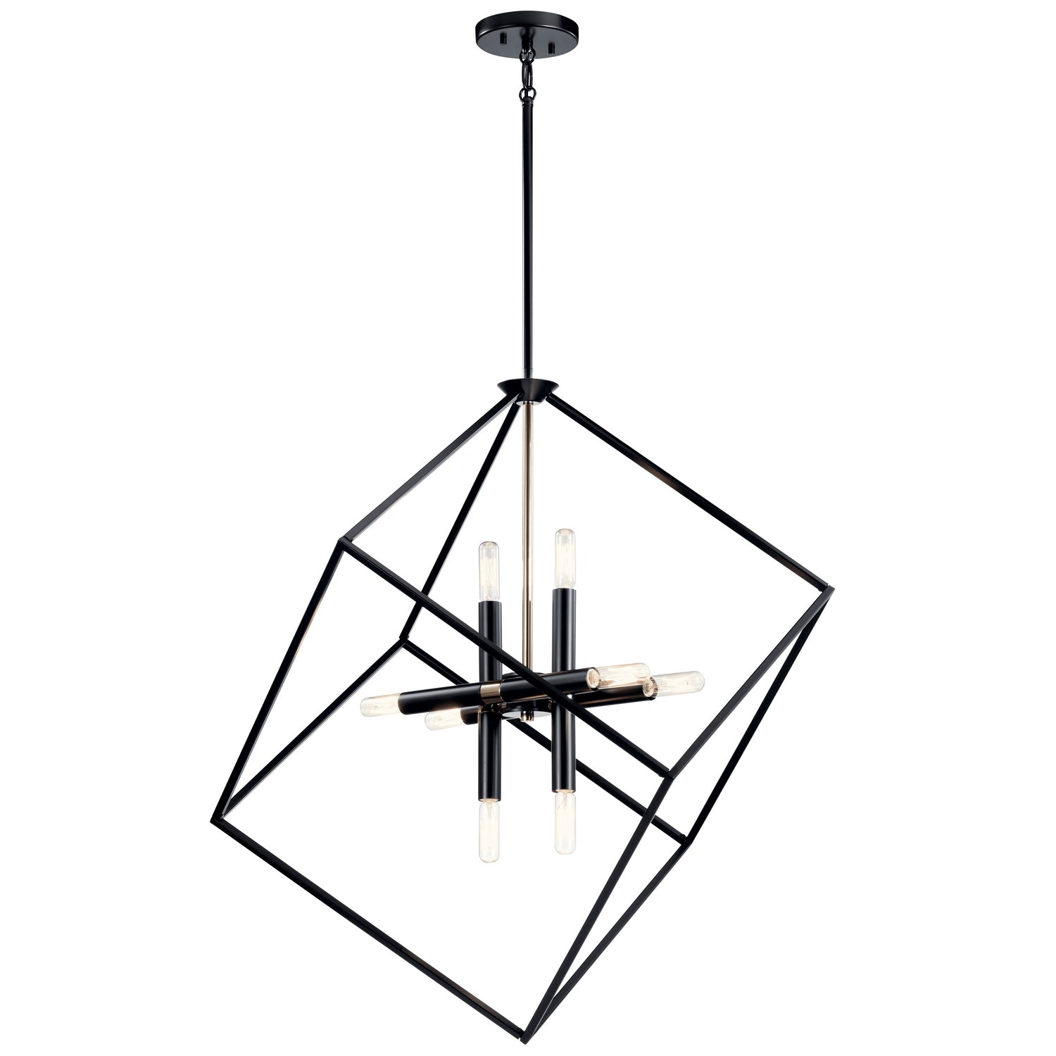 Kichler - 42526BK - Eight Light Chandelier - Cartone - Black