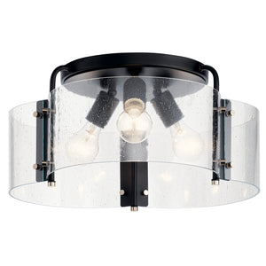 Kichler - 42955BK - Three Light Semi Flush Mount - Thoreau - Black