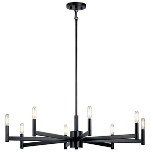 Kichler - 43857BK - Eight Light Chandelier - Erzo - Black