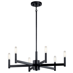 Kichler - 43859BK - Six Light Chandelier - Erzo - Black