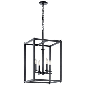 Kichler - 43998BK - Four Light Foyer Pendant - Crosby - Black