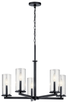 Kichler - 43999BK - Five Light Chandelier - Crosby - Black