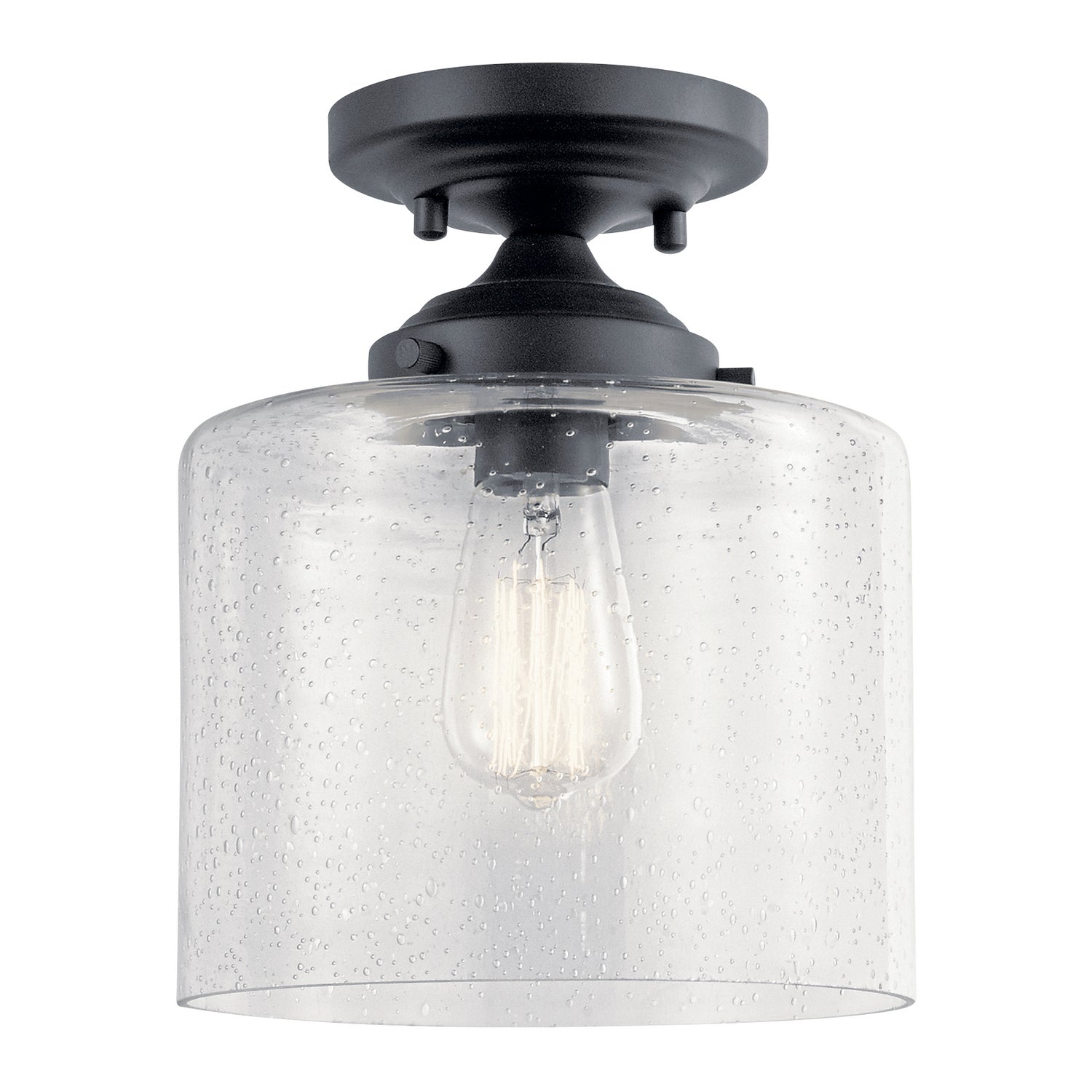 Kichler - 44033BK - One Light Semi Flush Mount - Winslow - Black