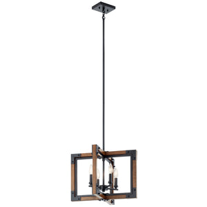 Kichler - 44046AUB - Four Light Chandelier/Semi Flush Mount - Marimount - Auburn Stained Finish