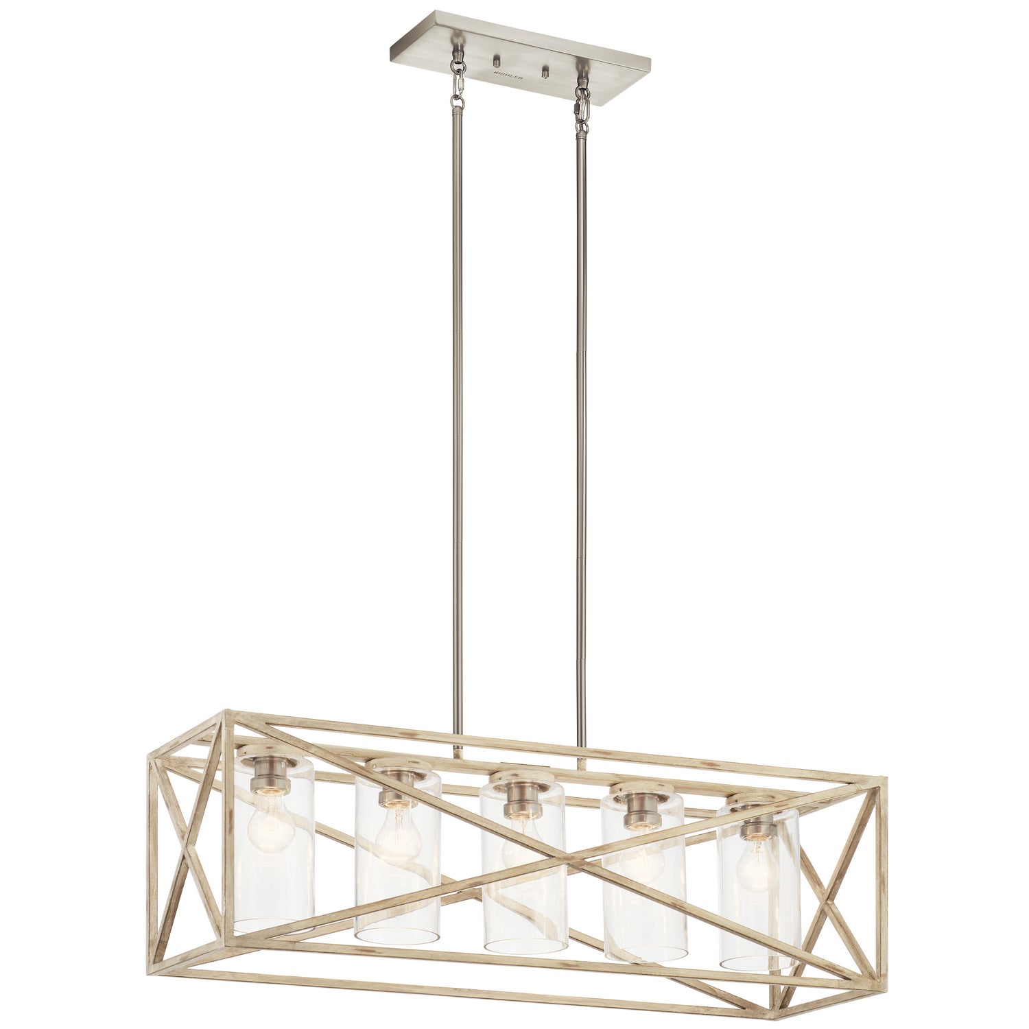 Kichler - 44081DAW - Five Light Linear Chandelier - Moorgate - Distressed Antique White