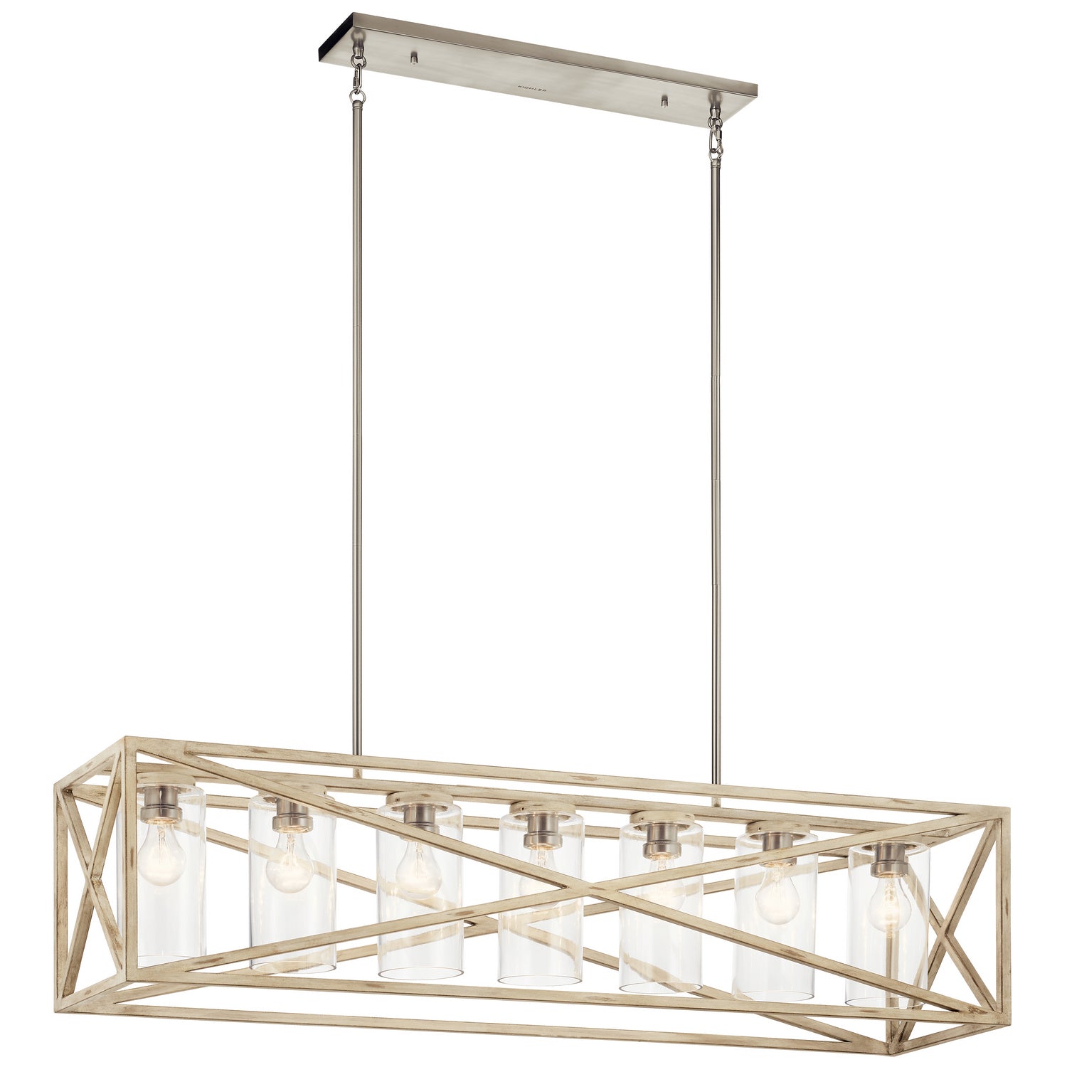 Kichler - 44082DAW - Seven Light Linear Chandelier - Moorgate - Distressed Antique White