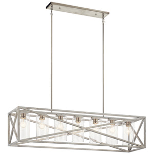 Kichler - 44082DAW - Seven Light Linear Chandelier - Moorgate - Distressed Antique White