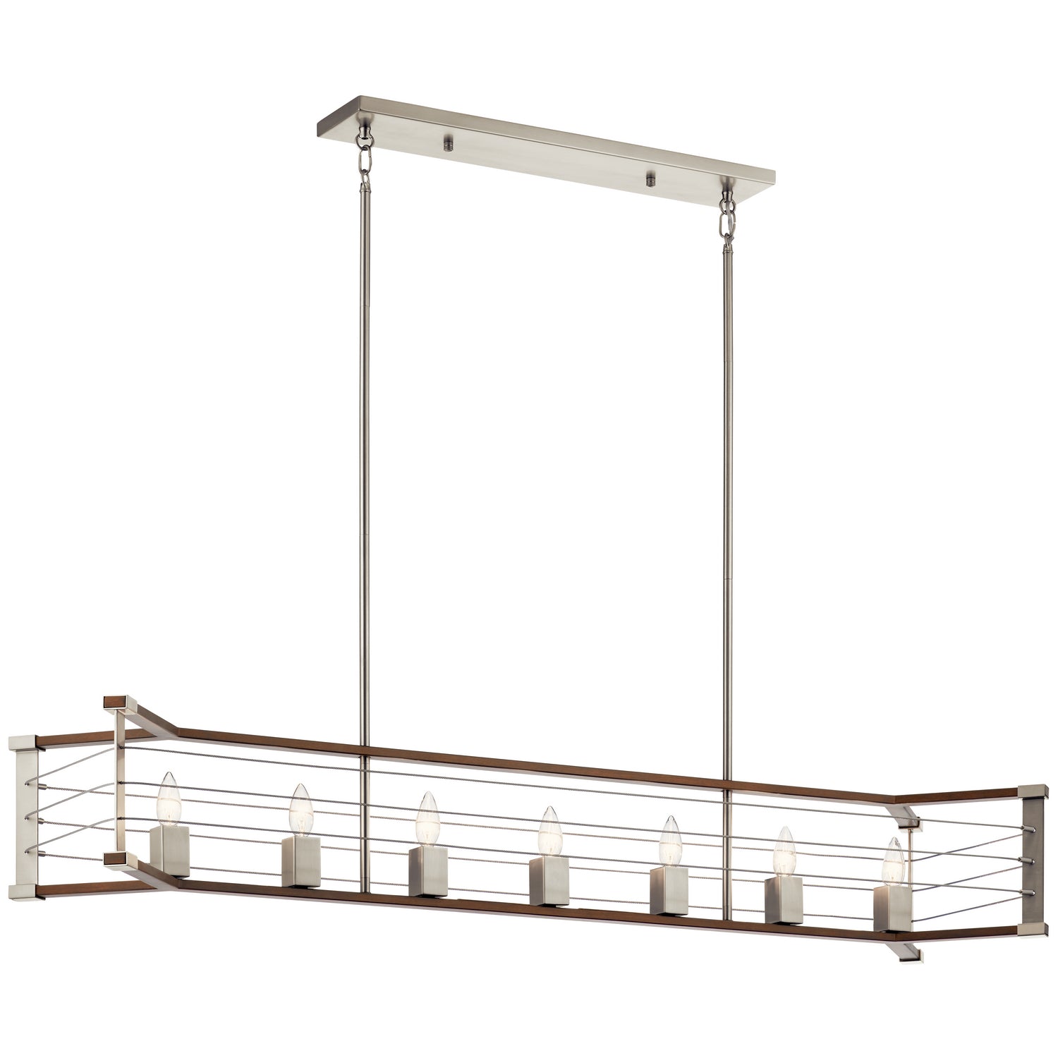 Kichler - 44252NI - Seven Light Linear Chandelier - Lente - Brushed Nickel