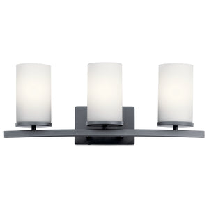 Kichler - 45497BK - Three Light Bath - Crosby - Black