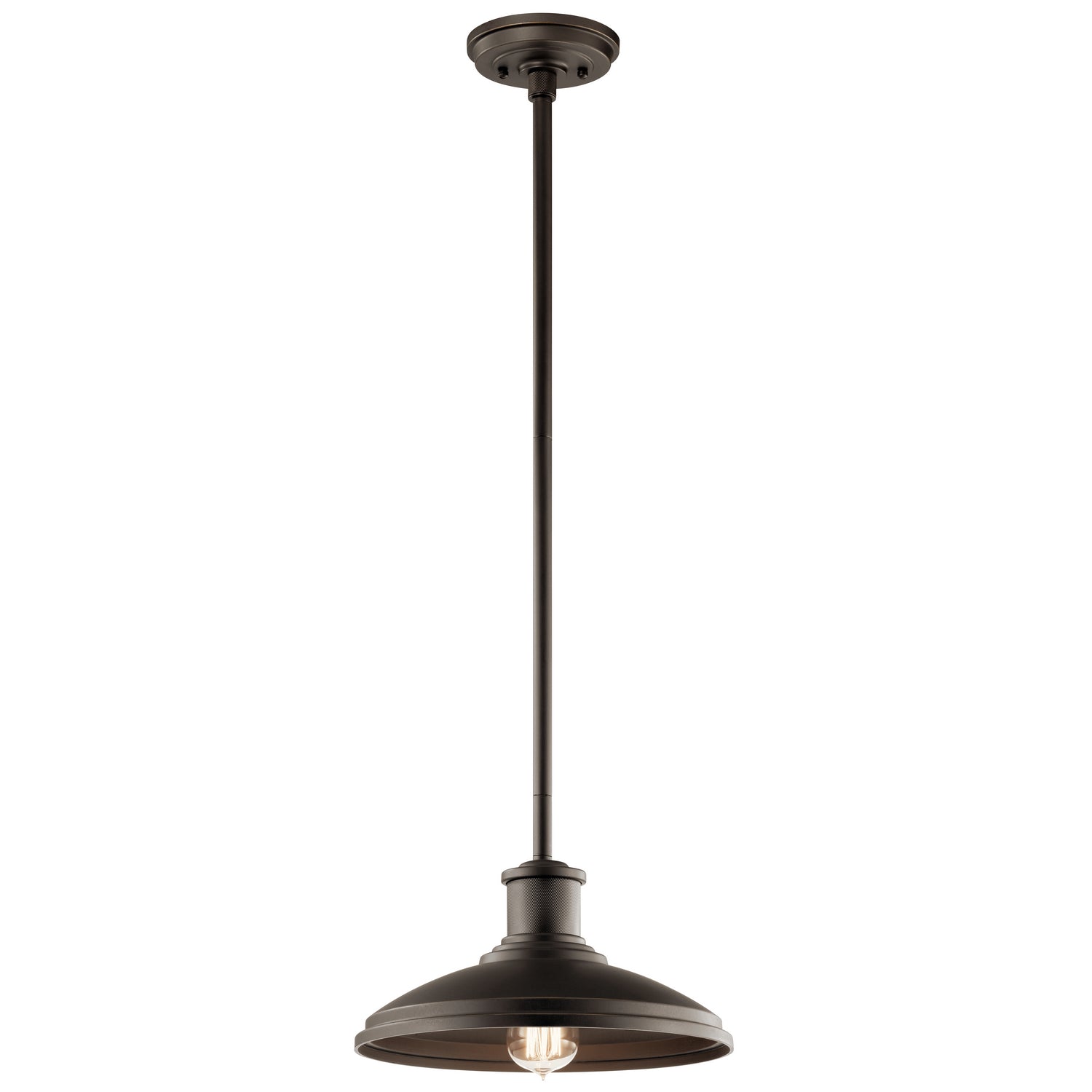 Kichler - 49982OZ - One Light Outdoor Pendant/Semi Flush Mount - Allenbury - Olde Bronze