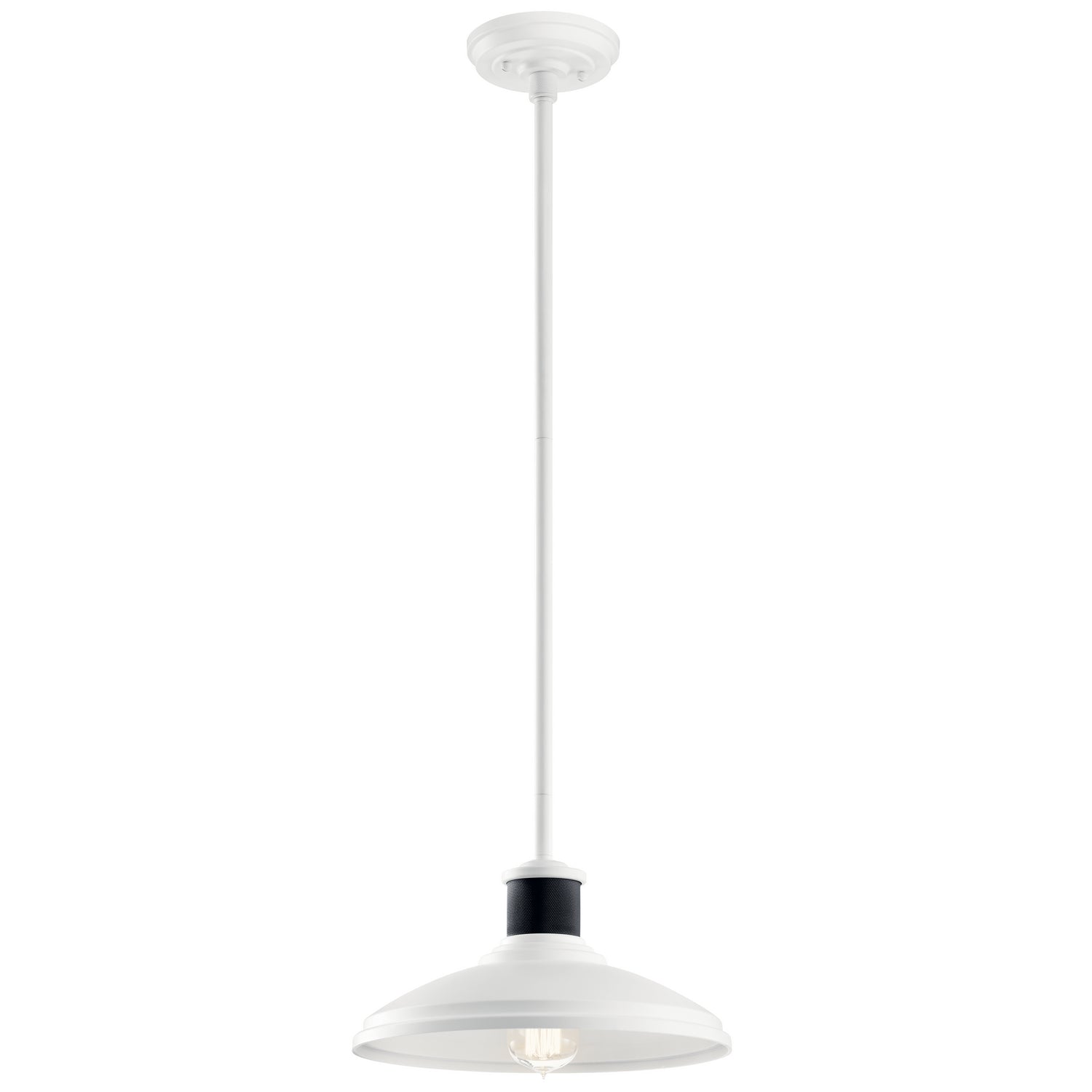 Kichler - 49982WH - One Light Outdoor Pendant/Semi Flush Mount - Allenbury - White