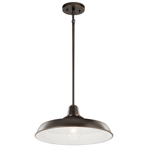 Kichler - 49993OZ - One Light Outdoor Pendant/Semi Flush - Pier - Olde Bronze