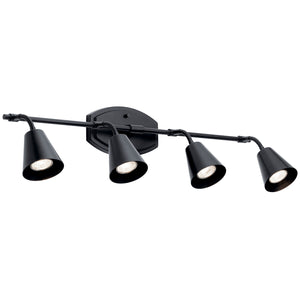 Kichler - 52129BK - Four Light Rail Light - Sylvia - Black