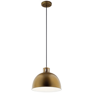 Kichler - 52153NBR - One Light Pendant - Zailey - Natural Brass