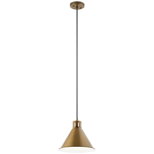 Kichler - 52176NBR - One Light Pendant - Zailey - Natural Brass