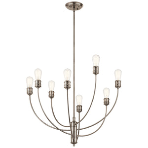 Kichler - 52255CLP - Eight Light Chandelier - Hatton - Classic Pewter