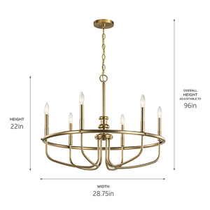 Kichler - 52304CLZ - Six Light Chandelier - Capitol Hill - Classic Bronze