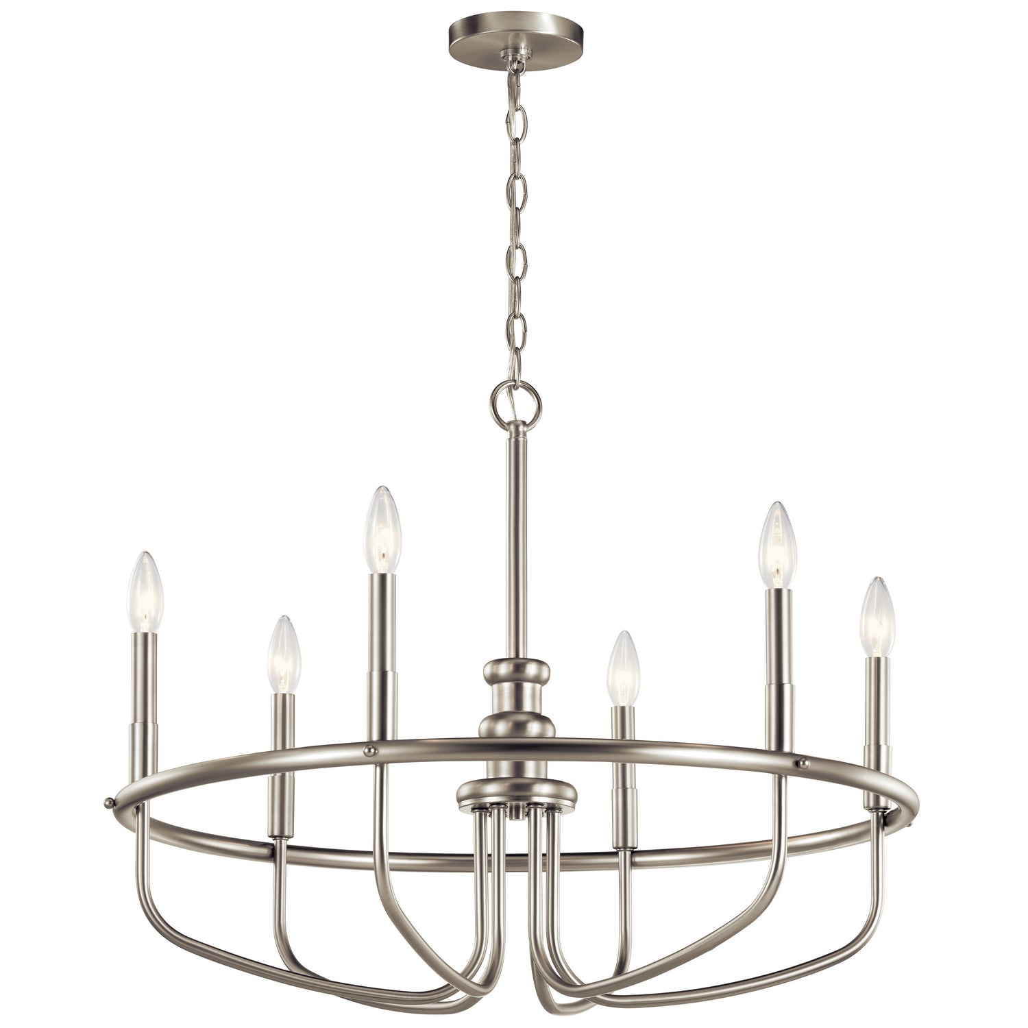 Kichler - 52304NI - Six Light Chandelier - Capitol Hill - Brushed Nickel